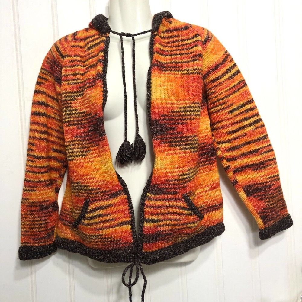 Alpaca Connection Boho Sweater Hoodie Cardigan